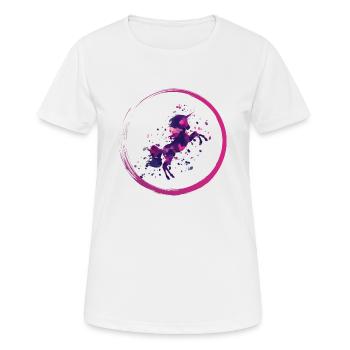 pinkes Einhorn - Frauen T-Shirt atmungsaktiv - Weiß - Vorne - AI Model Female 172 dark (172cm)