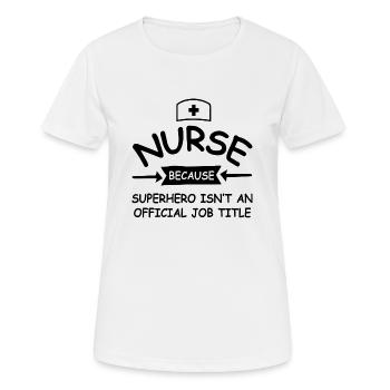 Nurse Doctor Hospital Krankenschwester - Frauen T-Shirt atmungsaktiv - Weiß - Vorne - AI Model Female 172 dark (172cm)