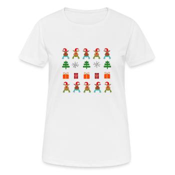 Thème de Noël - T-shirt respirant Femme - blanc - Devant - AI Model Female 172 dark (172cm)