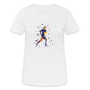 Sport running jogging - Women's Breathable T-Shirt - white - Front - AI Model Female 172 dark (172cm)
