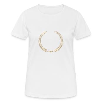 Kranz - Frauen T-Shirt atmungsaktiv - Weiß - Vorne - AI Model Female 172 dark (172cm)