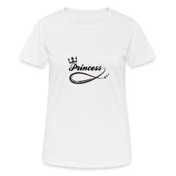 princess - Frauen T-Shirt atmungsaktiv - Weiß - Vorne - AI Model Female 172 dark (172cm)