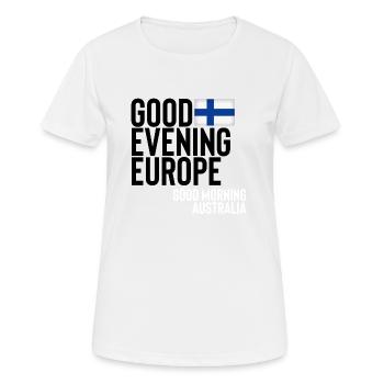 Finnland - Frauen T-Shirt atmungsaktiv - Weiß - Vorne - AI Model Female 172 dark (172cm)