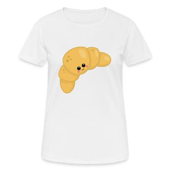 croissant - Women's Breathable T-Shirt - white - Front - AI Model Female 172 dark (172cm)