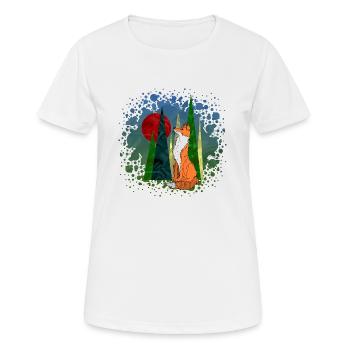 Fuchs - Frauen T-Shirt atmungsaktiv - Weiß - Vorne - AI Model Female 172 dark (172cm)