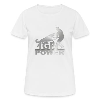 IPG Chrom - Frauen T-Shirt atmungsaktiv - Weiß - Vorne - AI Model Female 172 dark (172cm)