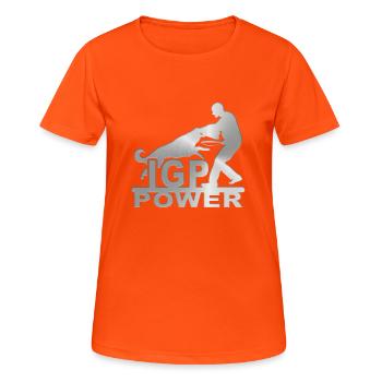Chrome IPG - T-shirt respirant Femme - orange néon - Devant - AI Model Female 172 dark (172cm)