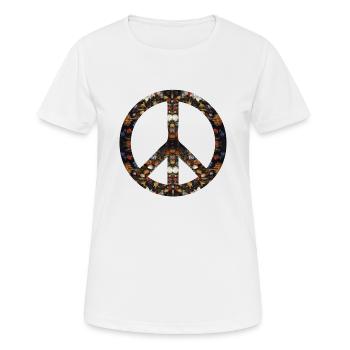 Peacezeichen Friedensbewegung Friedenssymbol icon - Frauen T-Shirt atmungsaktiv - Weiß - Vorne - AI Model Female 172 dark (172cm)