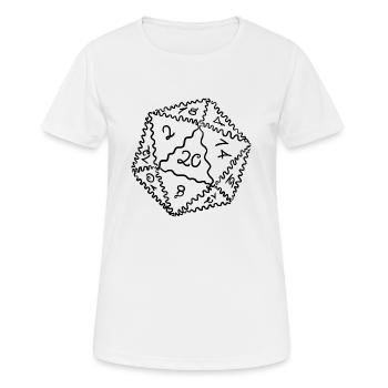 D20 dice - Women's Breathable T-Shirt - white - Front - AI Model Female 172 dark (172cm)