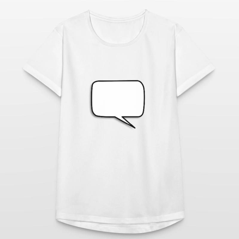 Speech Bubble Shape White Women's Breathable T-Shirt