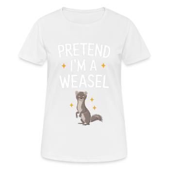 Wiesel - Frauen T-Shirt atmungsaktiv - Weiß - Vorne - AI Model Female 172 dark (172cm)