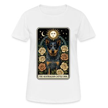 Australischer Rinderhund - Frauen T-Shirt atmungsaktiv - Weiß - Vorne - AI Model Female 172 dark (172cm)