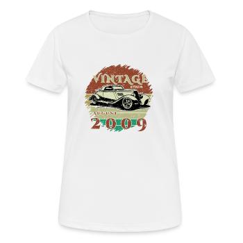 16. Geburtstag - Klassiker - Vintage since 08/2009 - Frauen T-Shirt atmungsaktiv - Weiß - Vorne - AI Model Female 172 dark (172cm)