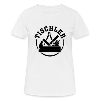 Tischler Schreiner Hobel Zunft Zeichen Symbol - Frauen T-Shirt atmungsaktiv - Weiß - Vorne - AI Model Female 172 dark (172cm)