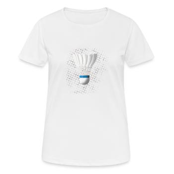 Federball - Badminton - Frauen T-Shirt atmungsaktiv - Weiß - Vorne - AI Model Female 172 dark (172cm)