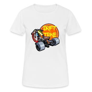 Drift-Trike - Frauen T-Shirt atmungsaktiv - Weiß - Vorne - AI Model Female 172 dark (172cm)