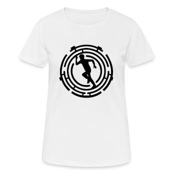 Running - Frauen T-Shirt atmungsaktiv - Weiß - Vorne - AI Model Female 172 dark (172cm)