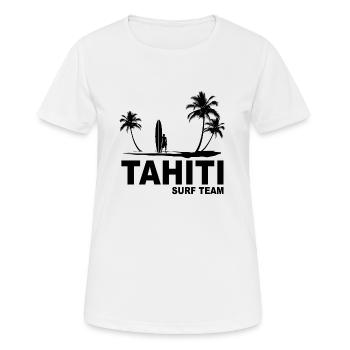 Tahiti surf team - T-shirt respirant Femme - blanc - Devant - AI Model Female 172 dark (172cm)