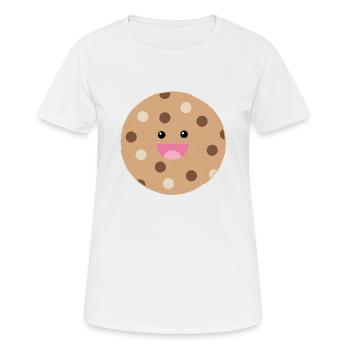 cookie - Women's Breathable T-Shirt - white - Front - AI Model Female 172 dark (172cm)