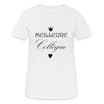 Meilleure Collègue - T-shirt respirant Femme - blanc - Devant - AI Model Female 172 dark (172cm)
