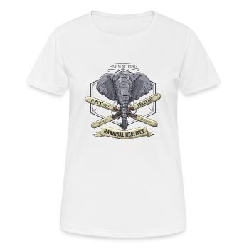 Hannibal Erbe - Frauen T-Shirt atmungsaktiv - Weiß - Vorne - AI Model Female 172 dark (172cm)