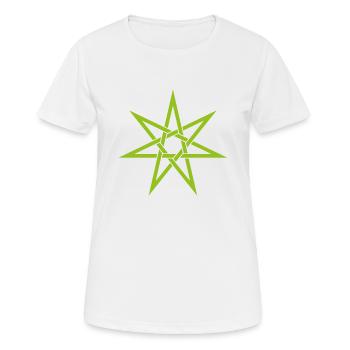 Rune symbol gift ornament pentagram spirit - Women's Breathable T-Shirt - white - Front - AI Model Female 172 dark (172cm)