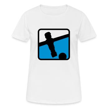 soccer player - Kickershirt - Frauen T-Shirt atmungsaktiv - Weiß - Vorne - AI Model Female 172 dark (172cm)