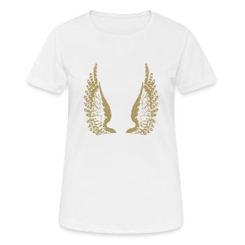 Flügel · Wings · Symbole · Formen · Engel - Frauen T-Shirt atmungsaktiv - Weiß - Vorne - AI Model Female 172 dark (172cm)