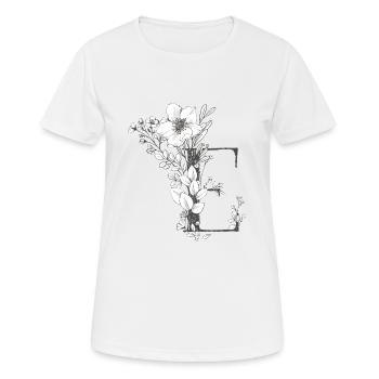 Letter E - Women's Breathable T-Shirt - white - Front - AI Model Female 172 dark (172cm)