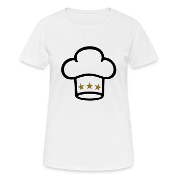 Chef hat cook chef cooking star 3 star - Women's Breathable T-Shirt - white - Front - AI Model Female 172 dark (172cm)