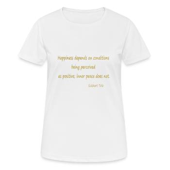 Glück - Frauen T-Shirt atmungsaktiv - Weiß - Vorne - AI Model Female 172 dark (172cm)