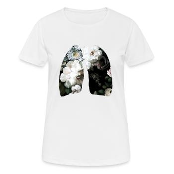 Souffle de fleurs - T-shirt respirant Femme - blanc - Devant - AI Model Female 172 dark (172cm)