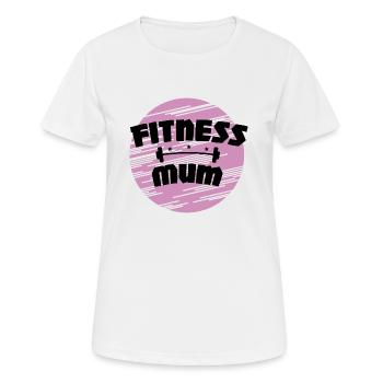 Fitness mum Gym Fitnessstudio Muskelaufbau - Frauen T-Shirt atmungsaktiv - Weiß - Vorne - AI Model Female 172 dark (172cm)