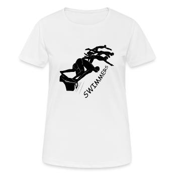 Nageur - T-shirt respirant Femme - blanc - Devant - AI Model Female 172 dark (172cm)