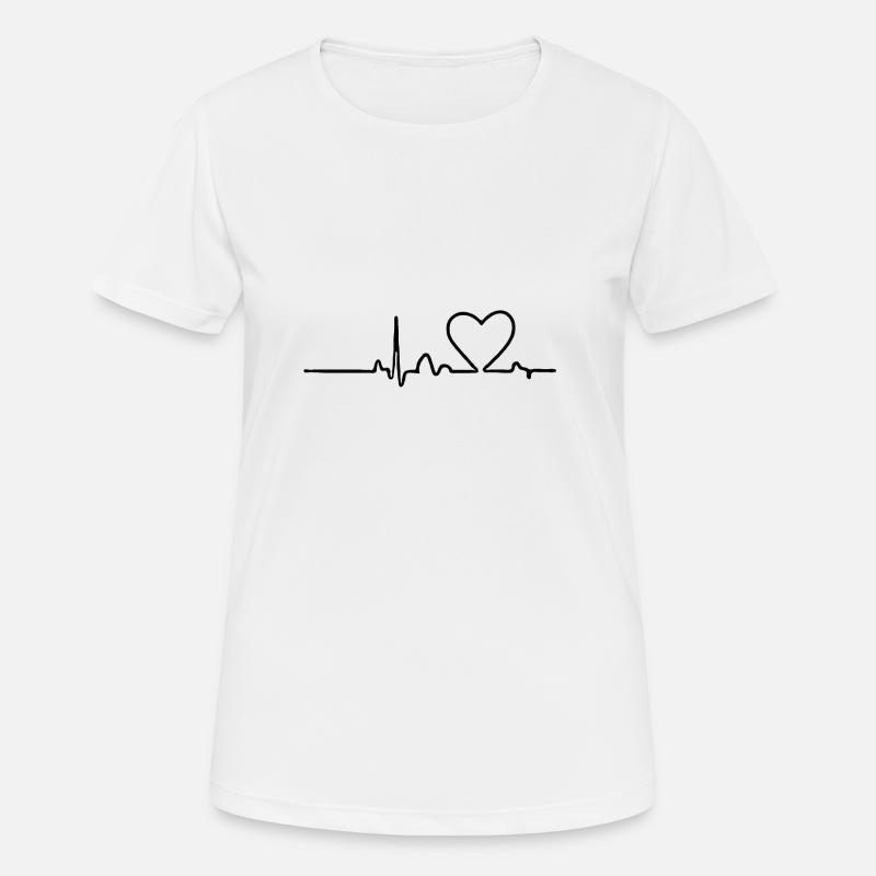 Beating Heart - Women's Breathable T-Shirt - white