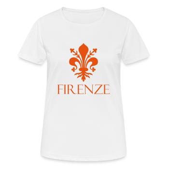 Firenze Fleur de Lys - Frauen T-Shirt atmungsaktiv - Weiß - Vorne - AI Model Female 172 dark (172cm)