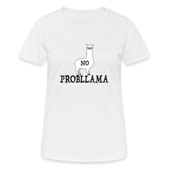 Kein Problem - Frauen T-Shirt atmungsaktiv - Weiß - Vorne - AI Model Female 172 dark (172cm)