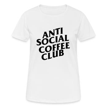 Club anti-café social - T-shirt respirant Femme - blanc - Devant - AI Model Female 172 dark (172cm)