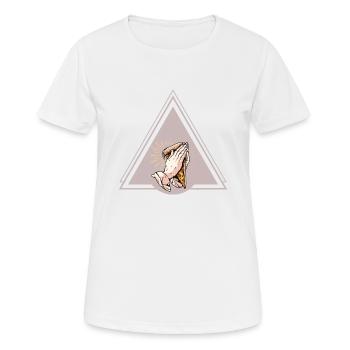 Pray for Pizza - Frauen T-Shirt atmungsaktiv - Weiß - Vorne - AI Model Female 172 dark (172cm)