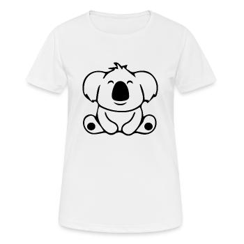 Koala, ours, animal, animal de compagnie, animal de compagnie - T-shirt respirant Femme - blanc - Devant - AI Model Female 172 dark (172cm)