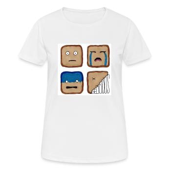 Délicieux toast mordu - T-shirt respirant Femme - blanc - Devant - AI Model Female 172 dark (172cm)