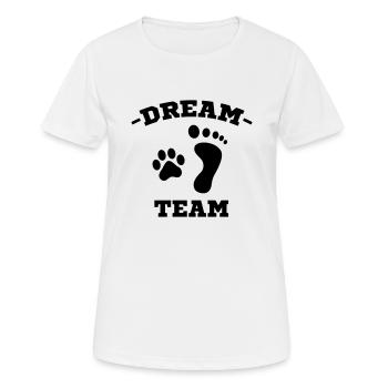 dream team - Frauen T-Shirt atmungsaktiv - Weiß - Vorne - AI Model Female 172 dark (172cm)