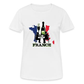 France-France - T-shirt respirant Femme - blanc - Devant - AI Model Female 172 dark (172cm)