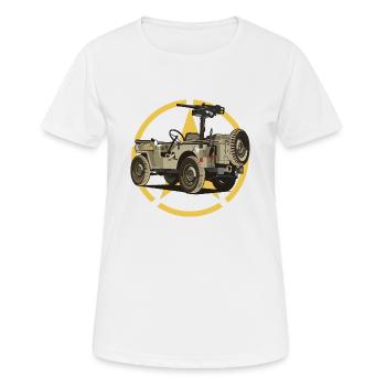 Véhicule militaire hors route - T-shirt respirant Femme - blanc - Devant - AI Model Female 172 dark (172cm)