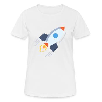 Vaisseau spatial volant. Cadeau - T-shirt respirant Femme - blanc - Devant - AI Model Female 172 dark (172cm)