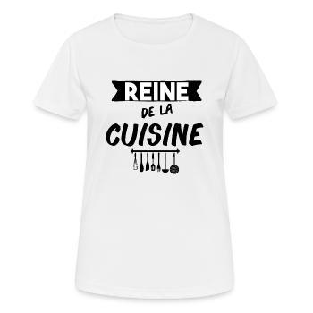 Queen of the kitchen t shirt - Women's Breathable T-Shirt - white - Front - AI Model Female 172 dark (172cm)