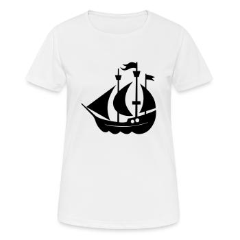 Bateau pirate - T-shirt respirant Femme - blanc - Devant - AI Model Female 172 dark (172cm)