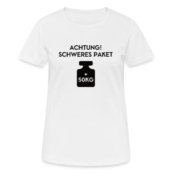 Paketdienst Paketzusteller Lieferdienst Paketboten - Frauen T-Shirt atmungsaktiv - Weiß - Vorne - AI Model Female 172 dark (172cm)