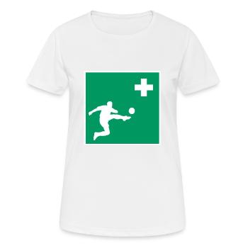 Football Premiers secours Soccer Sport Médecin - T-shirt respirant Femme - blanc - Devant - AI Model Female 172 dark (172cm)