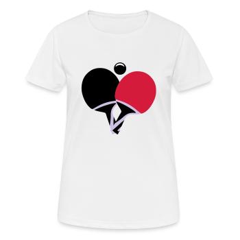Tennis de table - T-shirt respirant Femme - blanc - Devant - AI Model Female 172 dark (172cm)